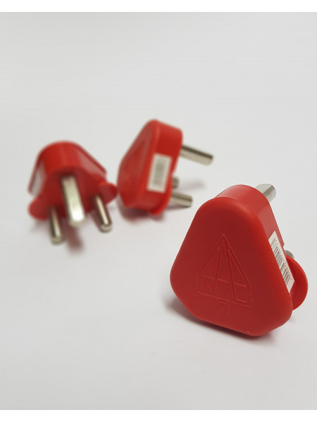 Plug top 3 pin Red Dedicated 16A